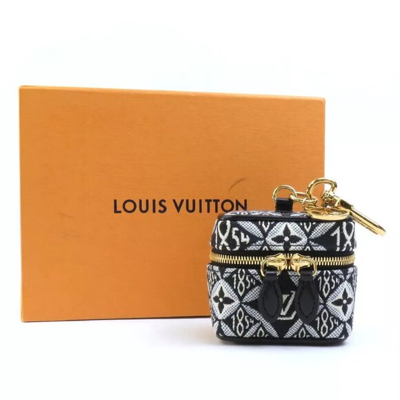 Auth LOUIS VUITTON Porte Cles Vanity Charm Black/White/Gold - Picture 10 of 10